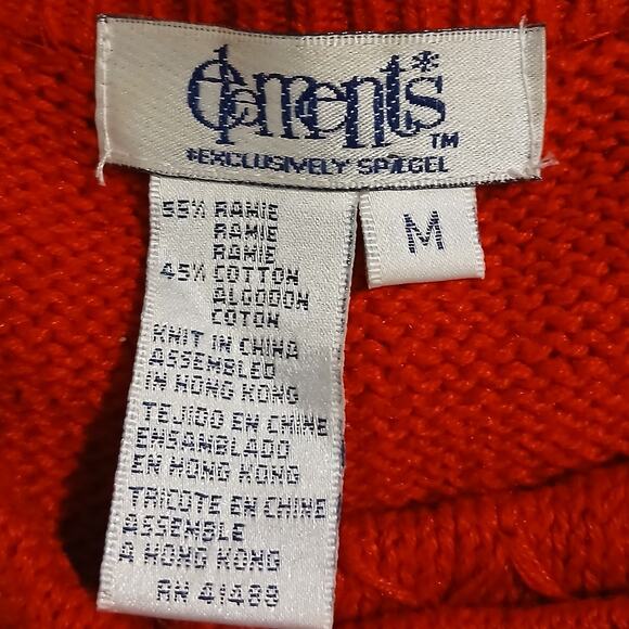 VTG Elements Exclusively Spiegel Women's Med Felted Cardigan Red Long-Sleeved - Picture 2 of 16